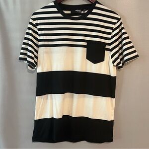 Murano Black and White Striped Tee